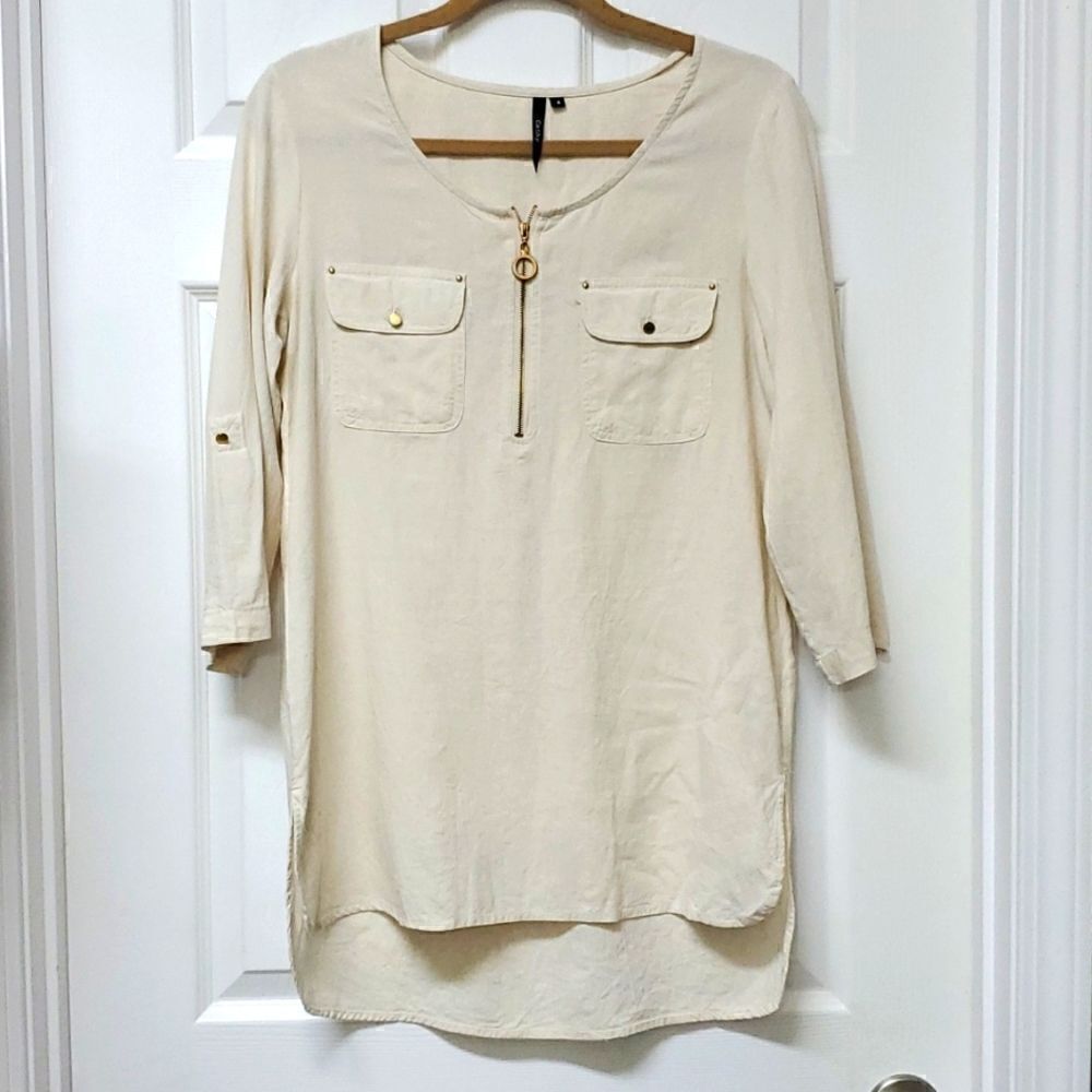 Linen tunic, by Cathy, size small